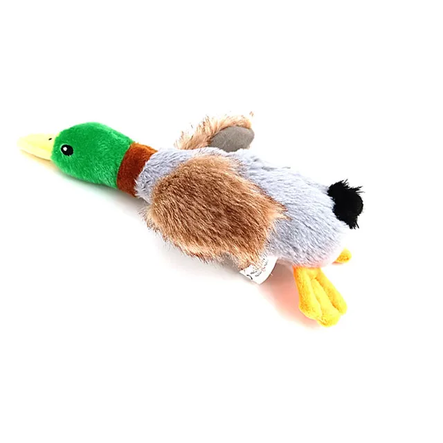 Cute Plush Duck Sound Toy Stuffed Squeaky Animal Squeak Dog Toy Cleaning Tooth Dog Chew Rope Toys funny plush toys for cats