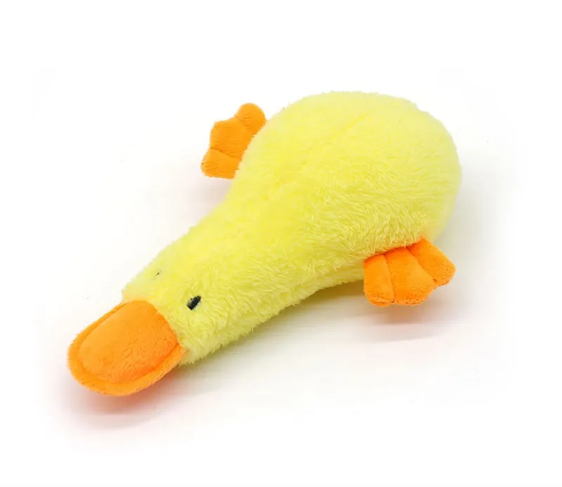 Cute Plush Duck Sound Toy Stuffed Squeaky Animal Squeak Dog Toy Cleaning Tooth Dog Chew Rope Toys funny plush toys for cats
