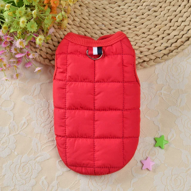 Winter Warm Dog Clothes For Small Dogs Windproof Dog Down Jacket Solid Color Dogs Coat Jacket Padded Clothing Chihuahua Clothes