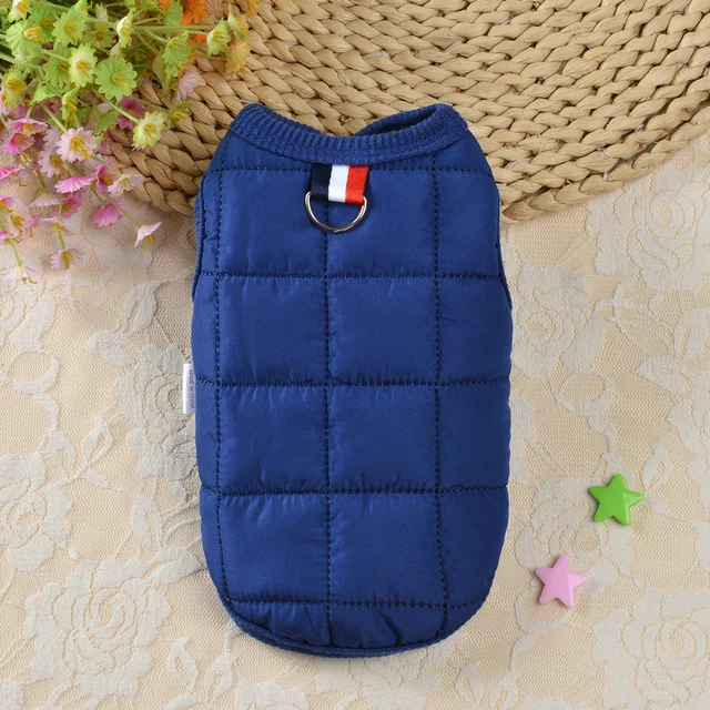 Winter Warm Dog Clothes For Small Dogs Windproof Dog Down Jacket Solid Color Dogs Coat Jacket Padded Clothing Chihuahua Clothes