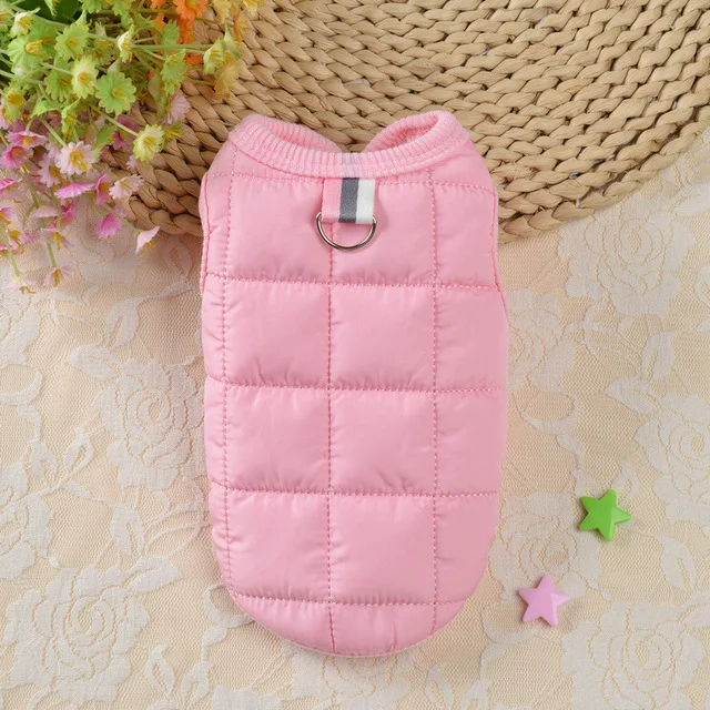Winter Warm Dog Clothes For Small Dogs Windproof Dog Down Jacket Solid Color Dogs Coat Jacket Padded Clothing Chihuahua Clothes