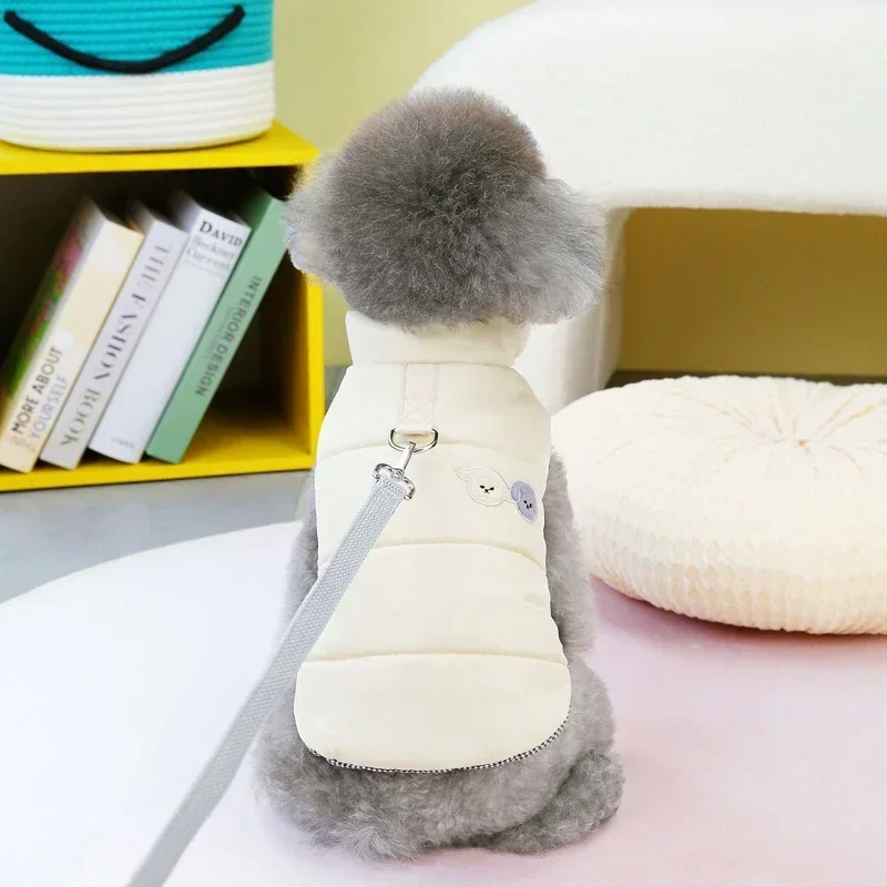 Dog Winter Clothes Puppy Warm Jacket Pet Coat for Small Medium Dogs Cats with D-ring Vest Chihuahua French Bulldog Costumes