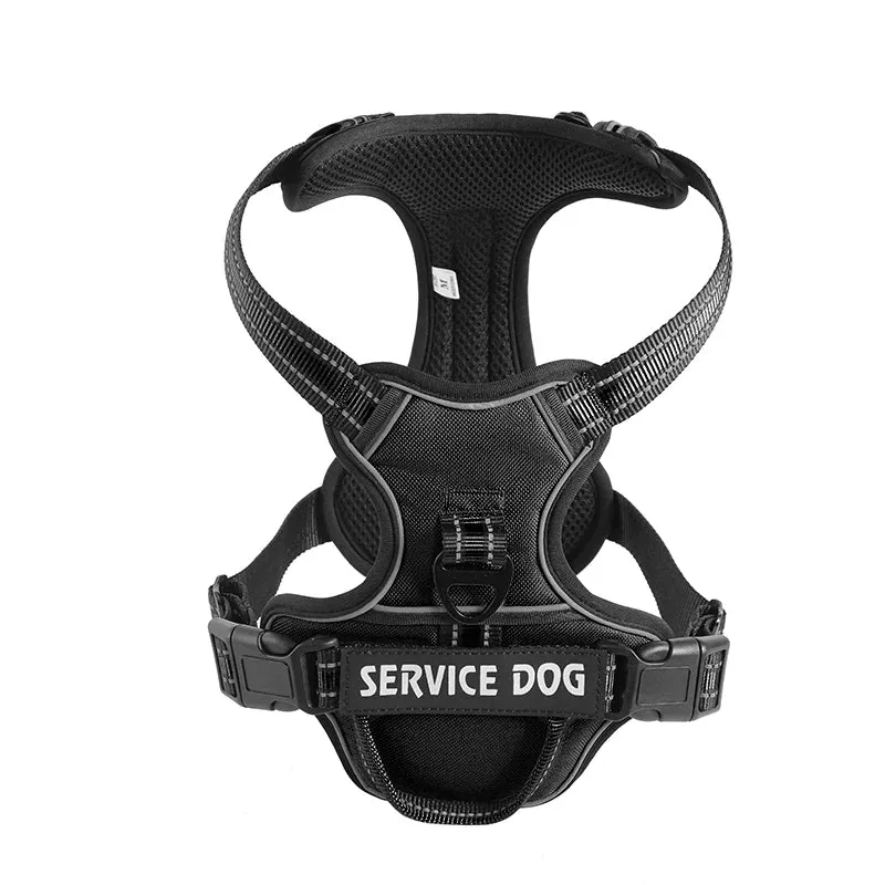 Nylon Dog Harness Vest Reflective Dog Harness Personalized Breathable Adjustable Pet Harness Leash For Small Medium Large Dogs