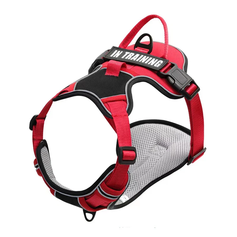 Nylon Dog Harness Vest Reflective Dog Harness Personalized Breathable Adjustable Pet Harness Leash For Small Medium Large Dogs