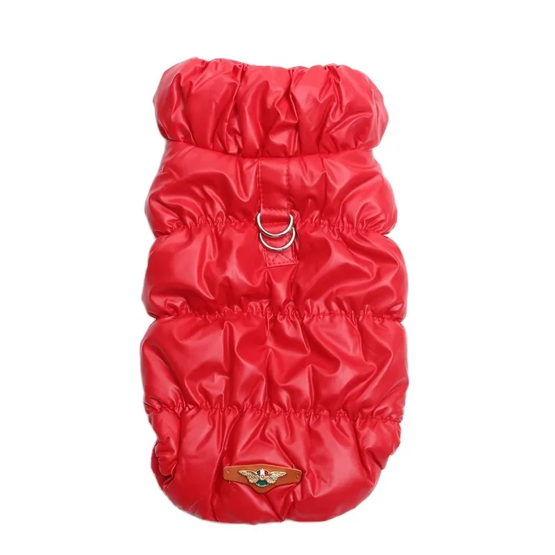 New Dogs and Cats Warm Jacket with Double Buckle Design Pet Vest Hoodie Dress Winter Clothing Outfit 8 Colours