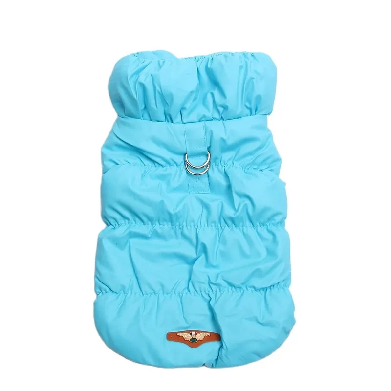 New Dogs and Cats Warm Jacket with Double Buckle Design Pet Vest Hoodie Dress Winter Clothing Outfit 8 Colours