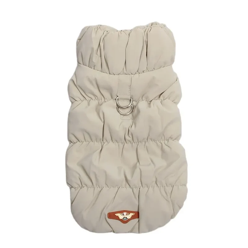 New Dogs and Cats Warm Jacket with Double Buckle Design Pet Vest Hoodie Dress Winter Clothing Outfit 8 Colours