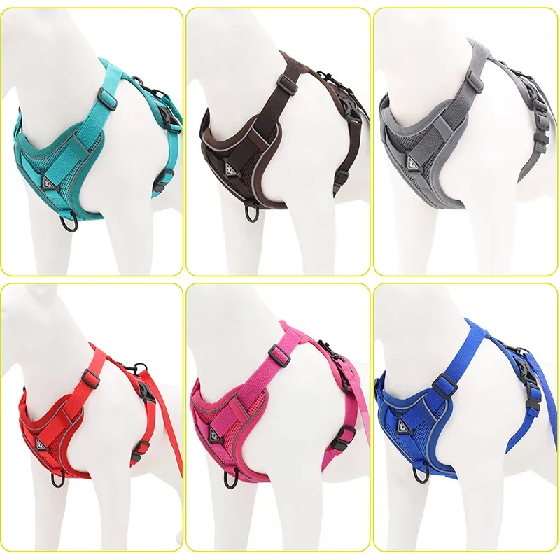 Dog Harness Leash Set Adjustable Pet Harness Vest For Small Large Dog Cat Reflective Mesh Puppy Cat Chest Strap Dog Accessories