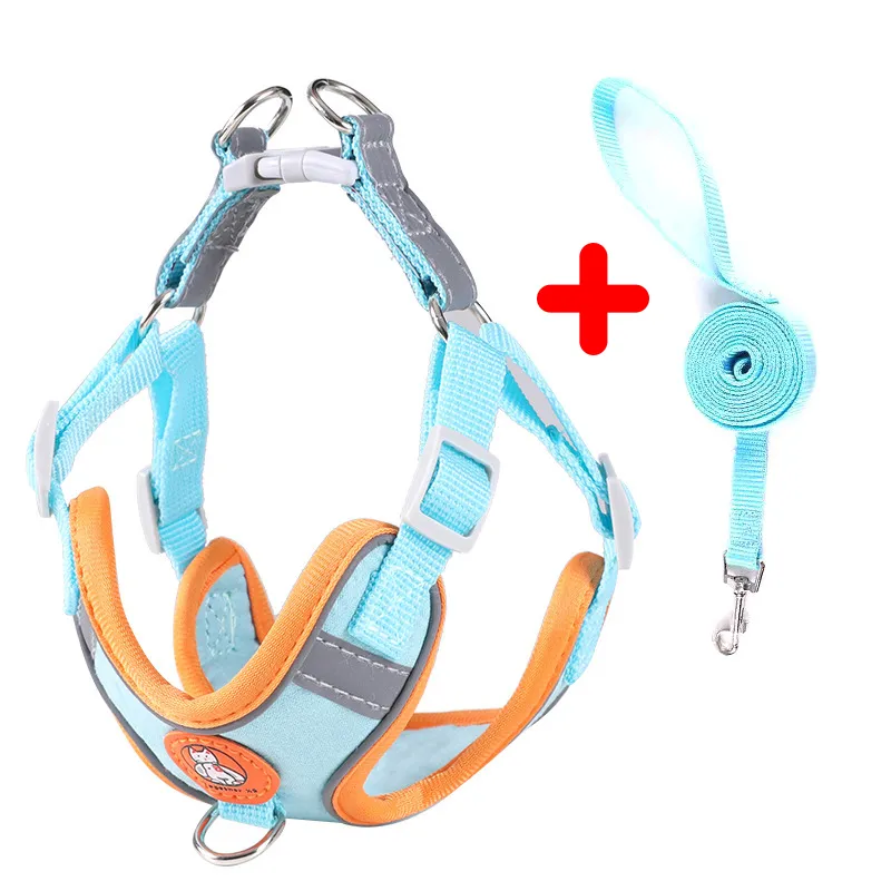 Pet Dog harness No Pull Breathable Reflective Dog harness and Leash Set Adjustable Harness Dog For kitten Puppy Pet accessories