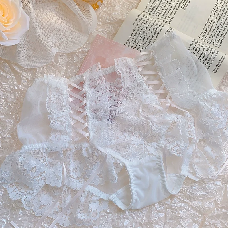 Dandelion Lace-up Romantic Pure Lace Underwear