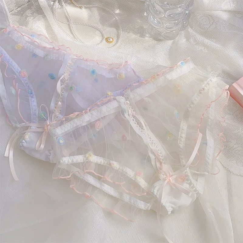Dandelion Lace-up Romantic Pure Lace Underwear