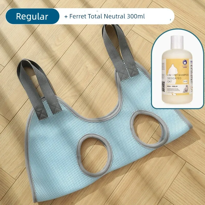 Cat Bath Scissors Fantastic Toe Nail Tool Anti-Scratch Bite Cat Grooming Bag Fixed Cat Bag Binding Hanging Cat Bag Pet Hammock