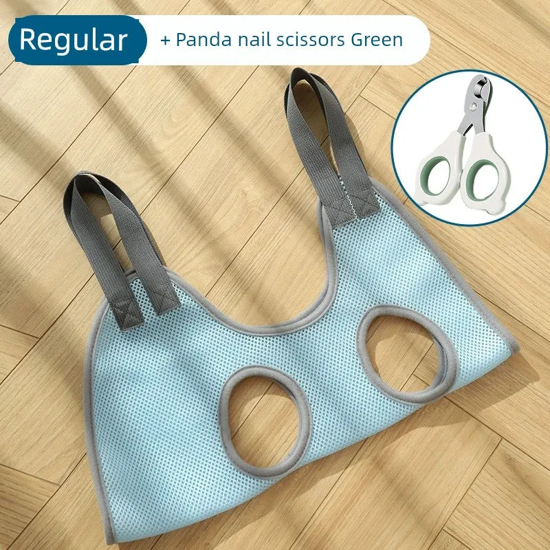 Cat Bath Scissors Fantastic Toe Nail Tool Anti-Scratch Bite Cat Grooming Bag Fixed Cat Bag Binding Hanging Cat Bag Pet Hammock