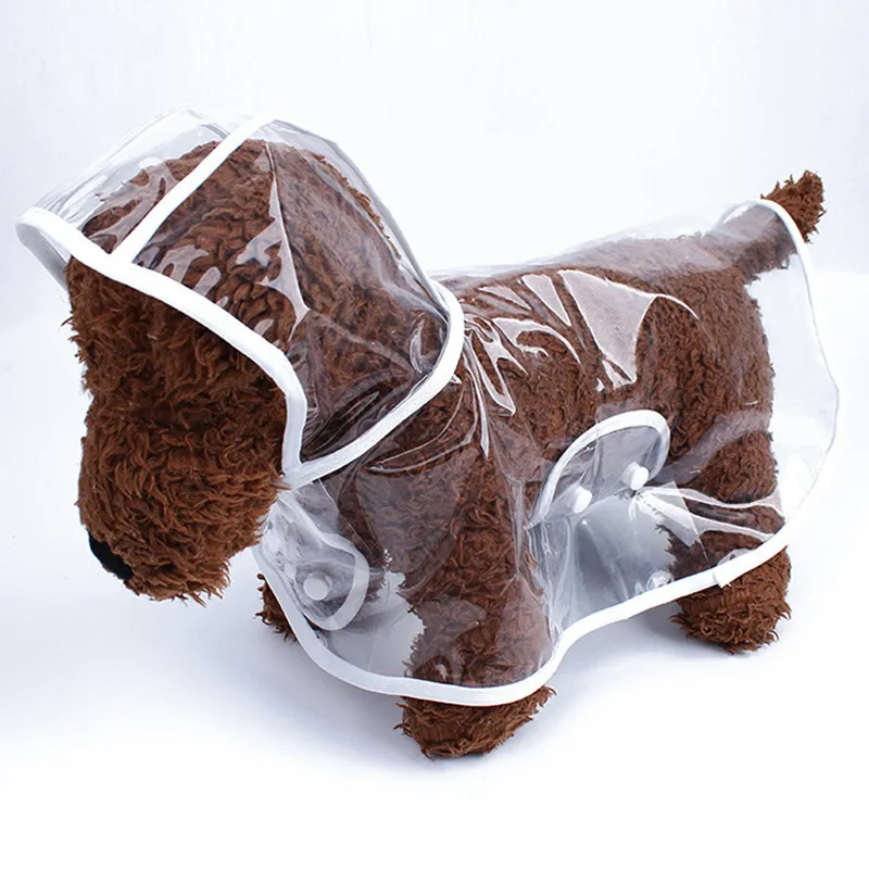 Pet Supplies Dog Raincoat Waterproof New Transparent Plastic Fashion Poncho Personalized Color Edge Costumes for Large Dogs