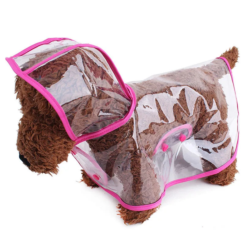 Pet Supplies Dog Raincoat Waterproof New Transparent Plastic Fashion Poncho Personalized Color Edge Costumes for Large Dogs