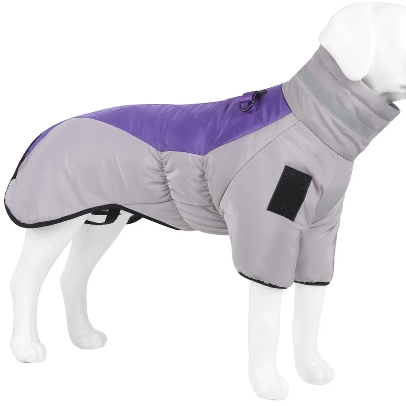 Winter Dog Jacket Pet Clothes Waterproof Warm Jacket for Dogs Windproof Reflective Dog Winter Clothes Padded Zipper Outfits