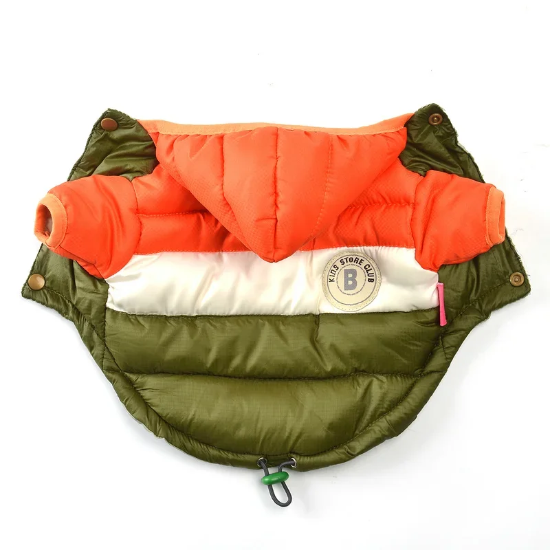 Waterproof Big Dog Down Jacket Winter Warm Dog Clothes for Small Medium Large Dogs French Bulldog Pug Hooded Coat Pets Clothing