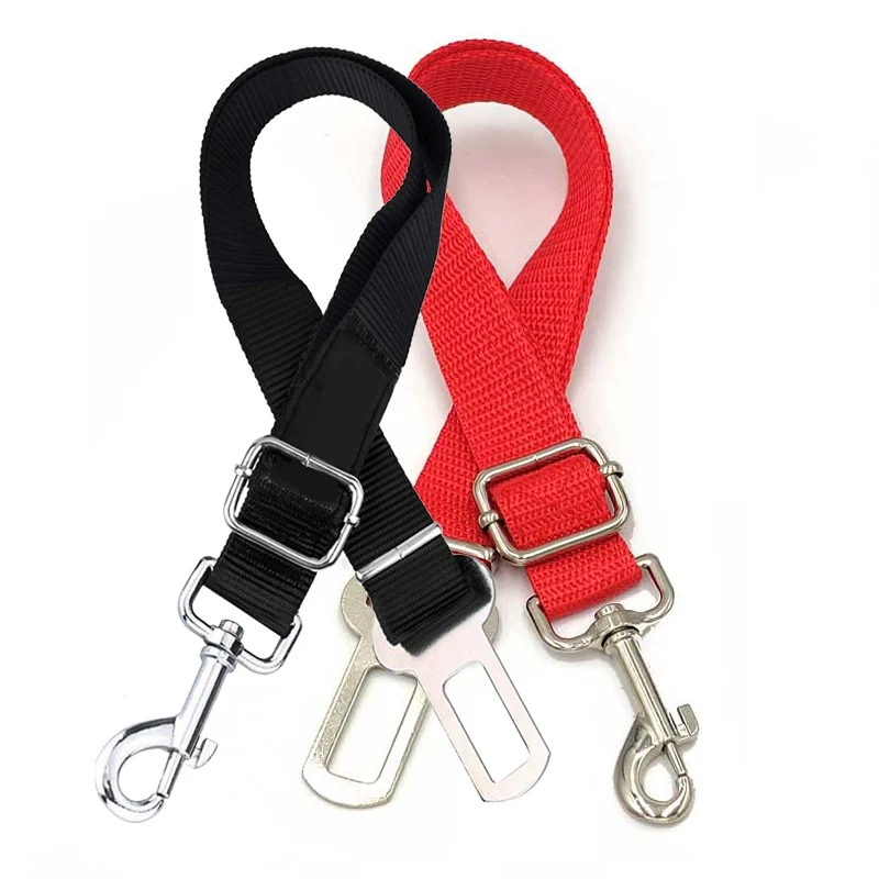 Car Safety Belt for Pet Dog Car Safety Buckle Fixed Rope Adjustable Contraction Band Car Dog Safety Rope