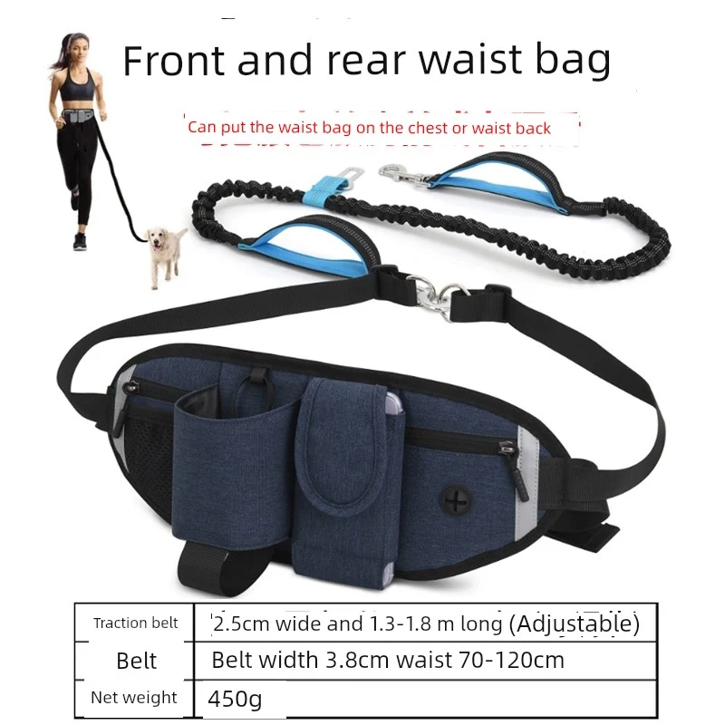 Running Dog Leash Belt for Walking Dogs Lace-up Waist Hand Holding Rope Running Dog Leash Dog Leash Dog Dog Leash Dog Leash Free Hands Handy Gadget