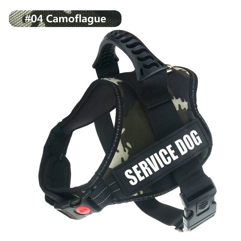 Reflective Nylon Pet Dog Harness All Weather Service Dog Vest Padded Adjustable Safety Vehicular Lead For large medium small Dog