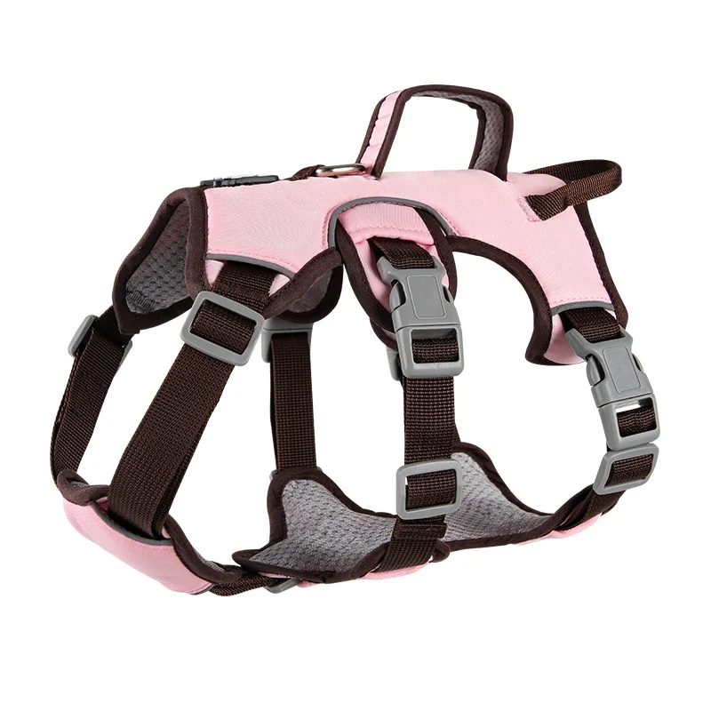 Shock-absorption Dog Harness Vest Adjustable Reflective Harness for Medium Dogs French Bulldog Walking Chest Strap Pet Supplies