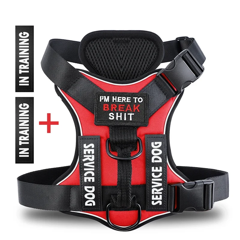 Dog Harness No pull Reflective Tactical Harness Vest for Small Large Pet Dogs Walking Training Outdoor Dog Supplies Free Patches