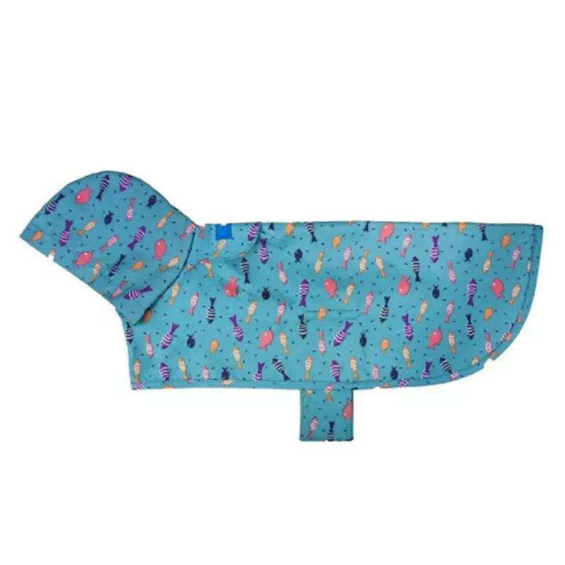 Amazon Hot Pet Clothing Dog Reflective Raincoat Large Medium and Small Size Hooded Waterproof Dog Clothes