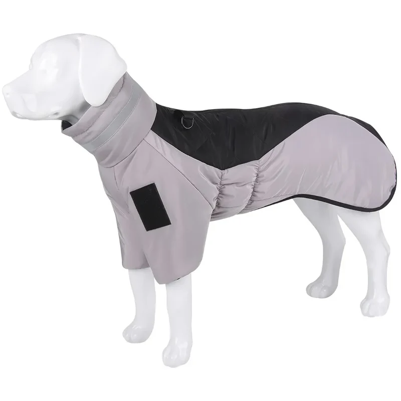 Winter Large Dog Clothes Waterproof Big Dog Jacket Vest With High Collar Warm Pet Dog Coat Clothing For French Bulldog Greyhound