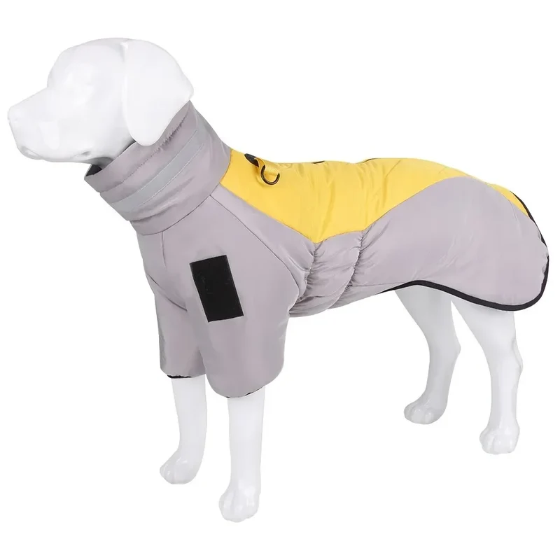 Winter Large Dog Clothes Waterproof Big Dog Jacket Vest With High Collar Warm Pet Dog Coat Clothing For French Bulldog Greyhound