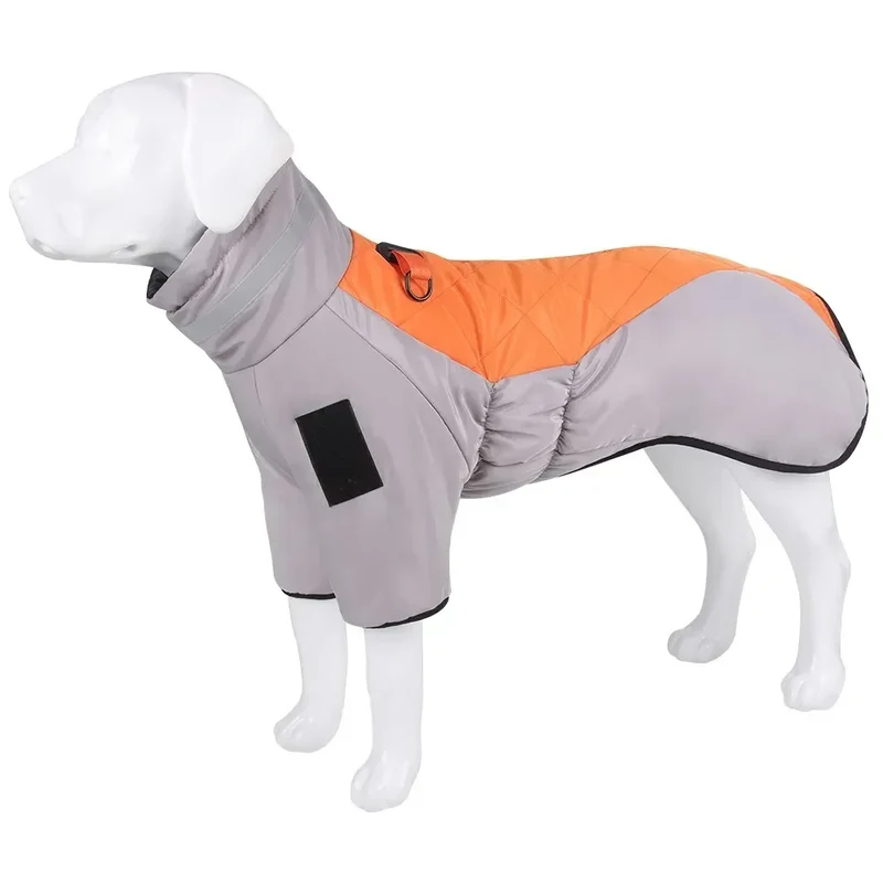 Winter Large Dog Clothes Waterproof Big Dog Jacket Vest With High Collar Warm Pet Dog Coat Clothing For French Bulldog Greyhound