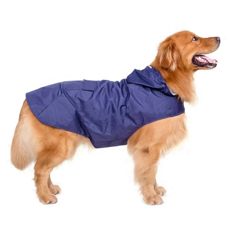 Dog Raincoat Small Large Dogs Waterproof Pet Clothes Reflective Dogs Rain Coats Hooded Jacket Raincoat Chihuahua Pet Supplies