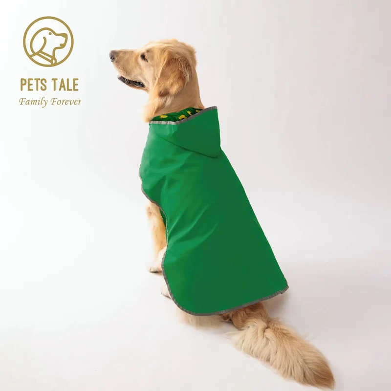 Keep Your Pup Dry & Stylish: Double-Layer Yellow Raincoat With Two-Way Wear!