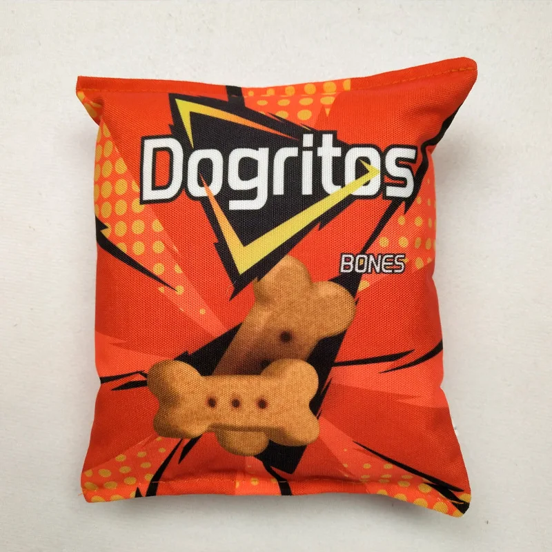 Funny Crisps Dog Toys Interaction Chew Molars Plush Dog Toys Bite Resistance Clean Teeth Oral Cavity Puppy Toys Pet Accessories