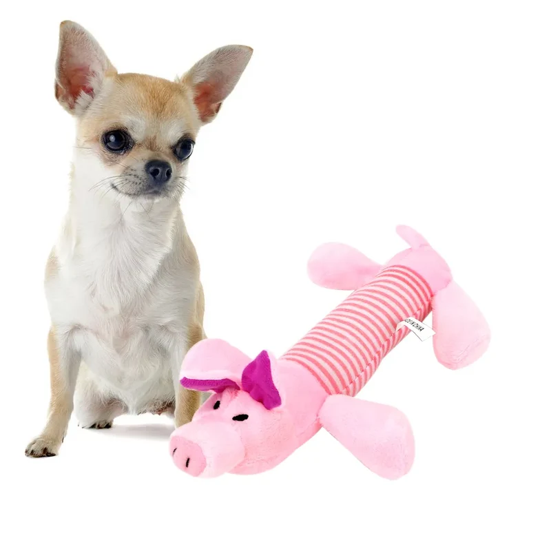 Dog Cat Fleece Toys Elephant Duck Pig Chicken Legs Pet Funny Plush Toys Fit for All Pets Popular Squeak Chew Sound Dolls