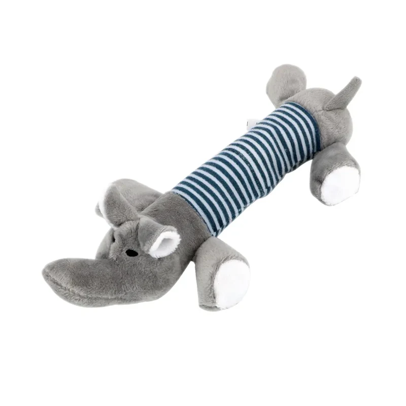 Dog Cat Fleece Toys Elephant Duck Pig Chicken Legs Pet Funny Plush Toys Fit for All Pets Popular Squeak Chew Sound Dolls
