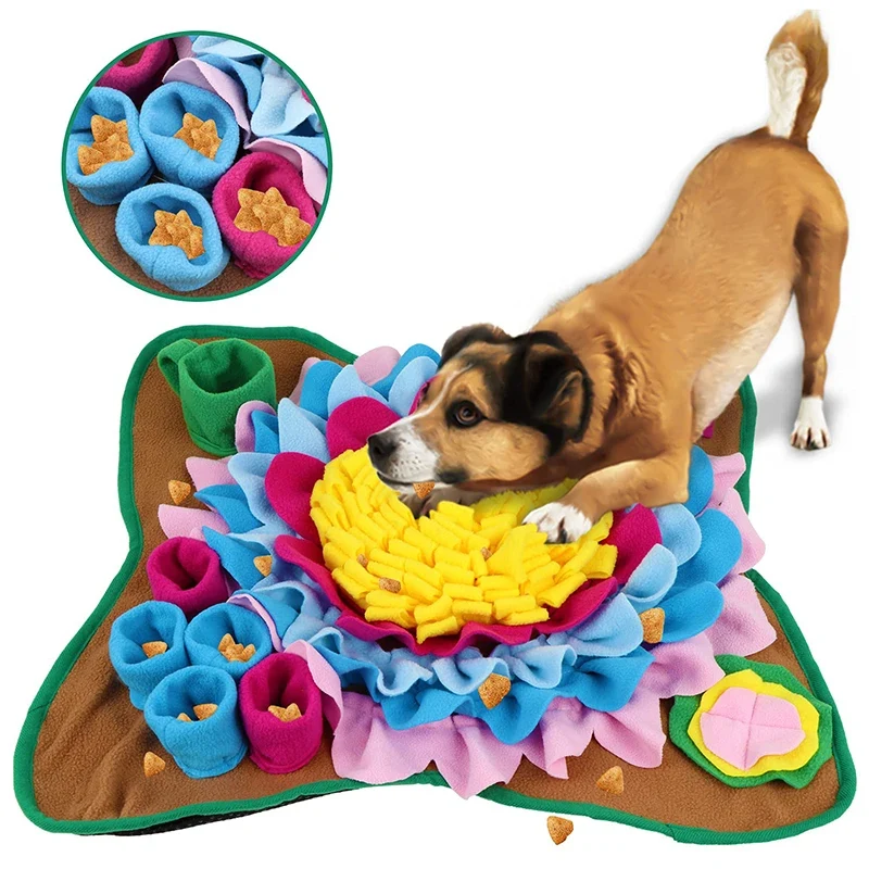 Snuffle Mat for Dogs Interactive Feed Game with Non Slip Bottom Pad Dog Treats Feeding Mat Encourages Natural Foraging Skills