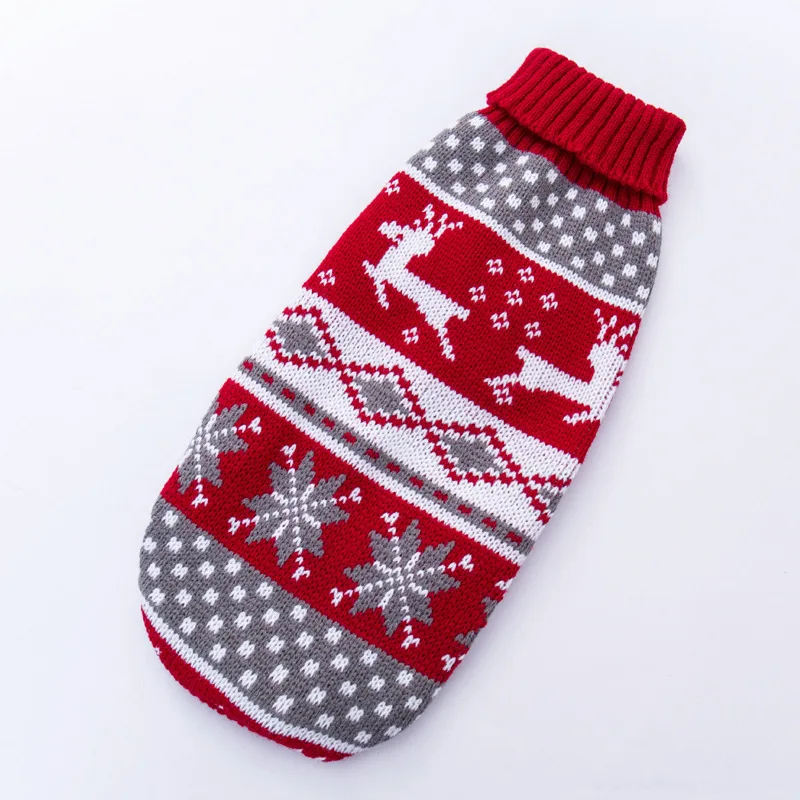 Big Dog Sweater Winter Warm Christmas Clothes for Small Medium Large Dogs Golden Retriever Rottweiler Corgi Cat Pullover Jumper