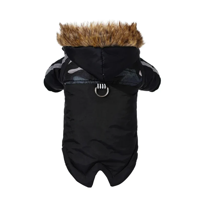 Winter Dog Clothes For Small Dogs Pet Warm Waterproof Jacket With Clip Coat Puppy Fleece Reflective Hoodies Chihuahua Costume