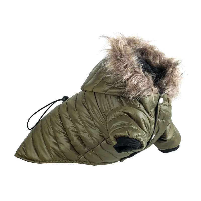 Soft Furry Hoodie Warm Cotton Dog Clothes For Small Dogs Windproof Pet Jacket Puppy Coat Winter Clothing For Yorkies Chihuahua