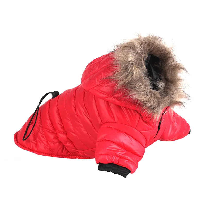 Soft Furry Hoodie Warm Cotton Dog Clothes For Small Dogs Windproof Pet Jacket Puppy Coat Winter Clothing For Yorkies Chihuahua