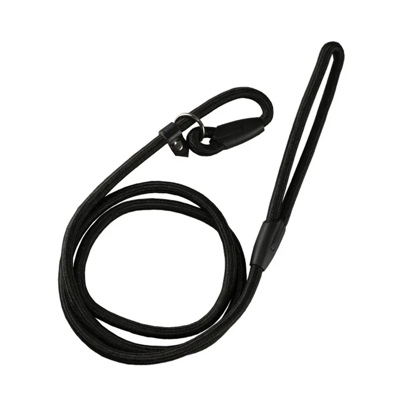 130cm Sturdy Nylon Pet Dog Round Rope Lead Adjustable Dog Collar Leash for Small Dogs Training Puppy P Chain Walking Pets Leads