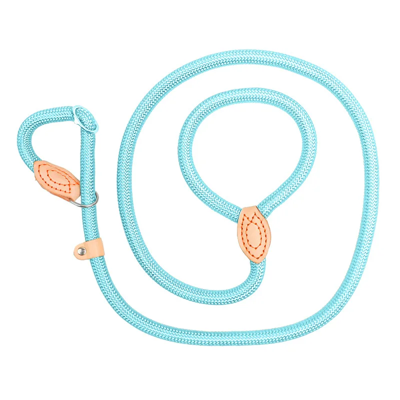 Dog Walking Leash Slip Rope Lead Leash Heavy Duty Braided Rope Adjustable Loop Collar Training Leashes for Large Dogs