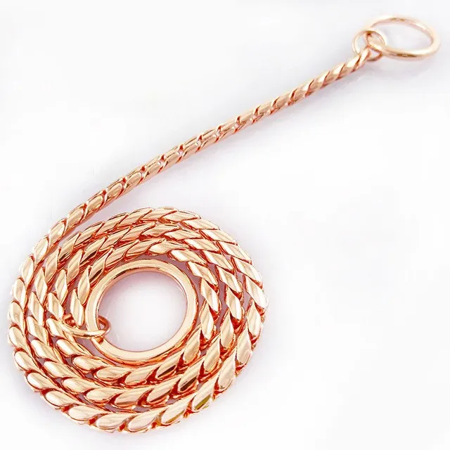 Gold Black Silver Dog Chain Collar Choke Pet Training Snake Collar with Heavy Links Plated Copper Pet Show Slip Collar for Dogs