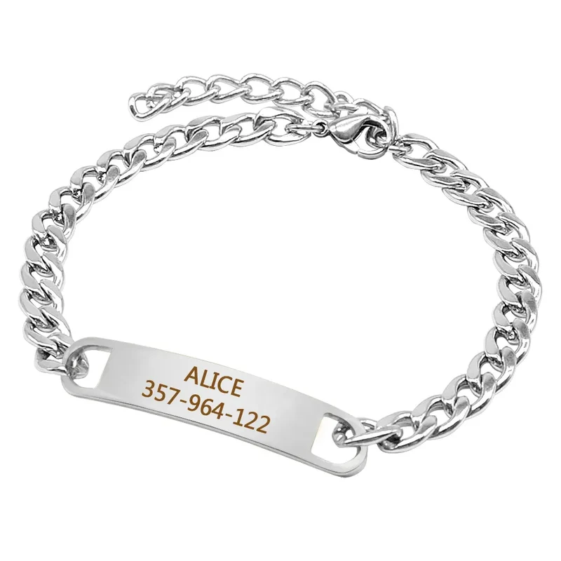 Customized Cat Chain Collar Free Engraved Puppy Kitten ID NamePlate Necklace Anti-lost Pet Collars For Small Dogs Cats Yorkshire