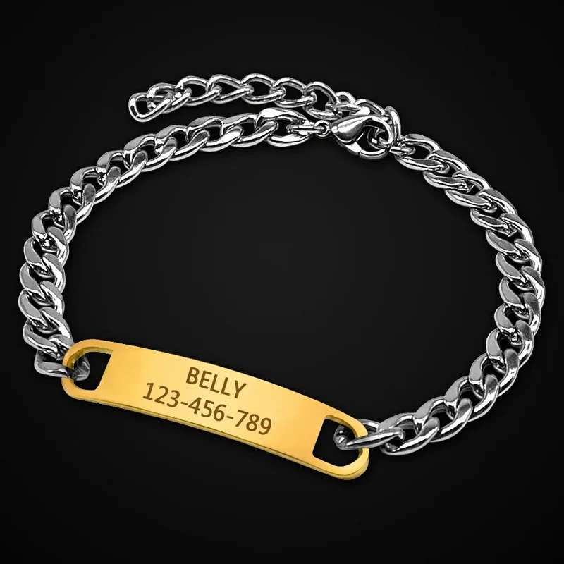 Personalized Cat Necklace Collar Engraved Dog Name Tag Chain Collar Customs Small Dogs Kitten Puppy Collars Nameplate Yorkshire