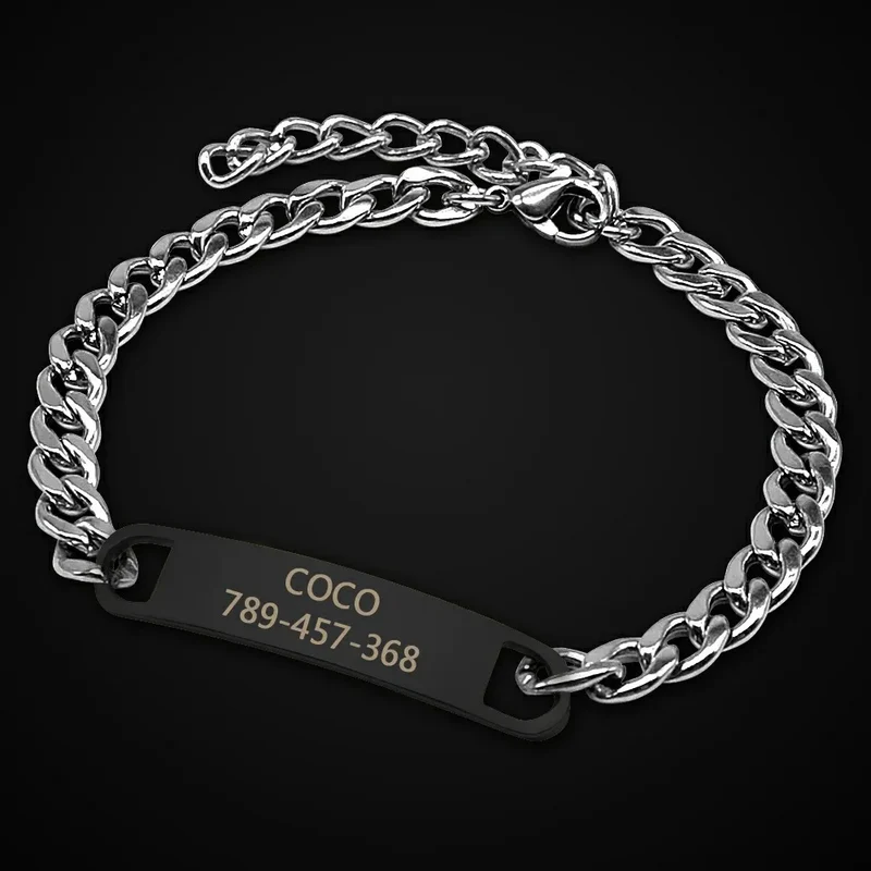 Personalized Cat Necklace Collar Engraved Dog Name Tag Chain Collar Customs Small Dogs Kitten Puppy Collars Nameplate Yorkshire