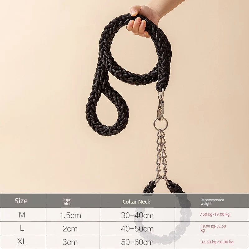Big Dog P Chain Hand Holding Rope Dog Chain Golden Retriever Rope Medium Large Dog Pet Supplies Traction Belt Collar