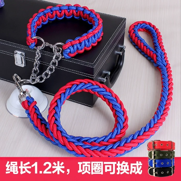 Dog Hand Holding Rope Medium Large Dog Golden Retriever Samoyed Alaska Dog Leash Adjustable Collar Dog Chain