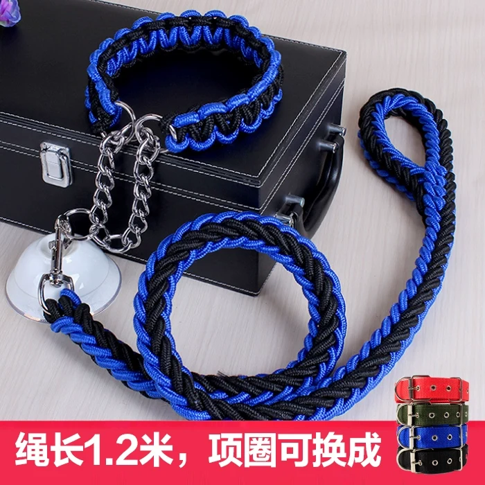Dog Hand Holding Rope Medium Large Dog Golden Retriever Samoyed Alaska Dog Leash Adjustable Collar Dog Chain