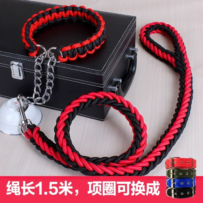 Dog Hand Holding Rope Medium Large Dog Golden Retriever Samoyed Alaska Dog Leash Adjustable Collar Dog Chain